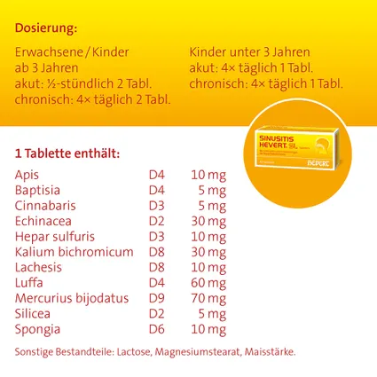 Sinusitis Hevert SL 300 viên - Thuốc vi lượng đồng căn điều trị  viêm xoang