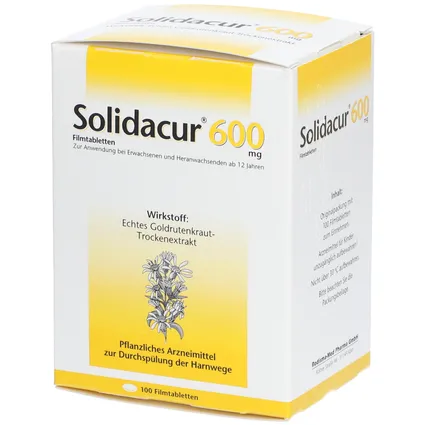 Solidacur 600 mg 100 viên - Thuốc thảo dược điều trị các bệnh viêm nhiễm đường tiết niệu, phòng ngừa sỏi tiết niệu và sỏi thận