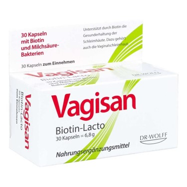 Vagisan Biotin-Lacto 30 viên - Sản phẩm bảo vệ niêm mạc và sức khỏe màng nhầy âm đạo