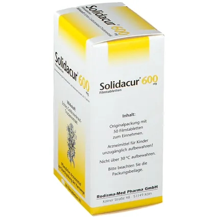 Solidacur 600 mg 50 viên - Thuốc thảo dược điều trị các bệnh viêm nhiễm đường tiết niệu, phòng ngừa sỏi tiết niệu và sỏi thận