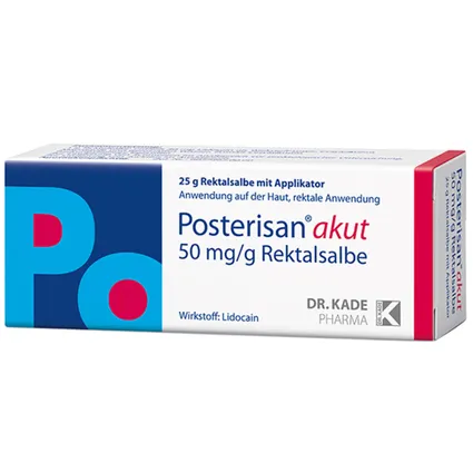 Posterisan® akut 50mg/g tuýp 25g - Thuốc điều trị trĩ cấp tính giúp giảm đau và ngứa vùng hậu môn