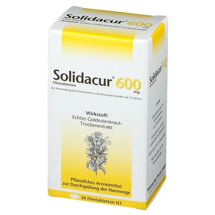 Solidacur 600 mg 50 viên - Thuốc thảo dược điều trị các bệnh viêm nhiễm đường tiết niệu, phòng ngừa sỏi tiết niệu và sỏi thận