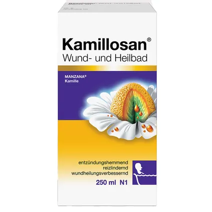 Kamillosan® Wund- und Heilbad 250 ml - Dung dịch dùng để tắm hoặc rửa vùng da bị tổn thương hoặc viêm nhiễm