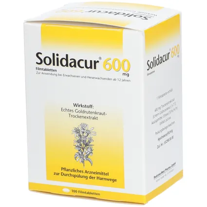 Solidacur 600 mg 100 viên - Thuốc thảo dược điều trị các bệnh viêm nhiễm đường tiết niệu, phòng ngừa sỏi tiết niệu và sỏi thận