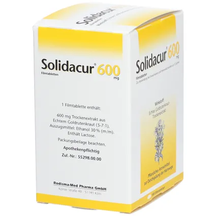 Solidacur 600 mg 100 viên - Thuốc thảo dược điều trị các bệnh viêm nhiễm đường tiết niệu, phòng ngừa sỏi tiết niệu và sỏi thận