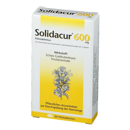 Solidacur 600 mg 20 viên - Thuốc thảo dược điều trị các bệnh viêm nhiễm đường tiết niệu, phòng ngừa sỏi tiết niệu và sỏi thận