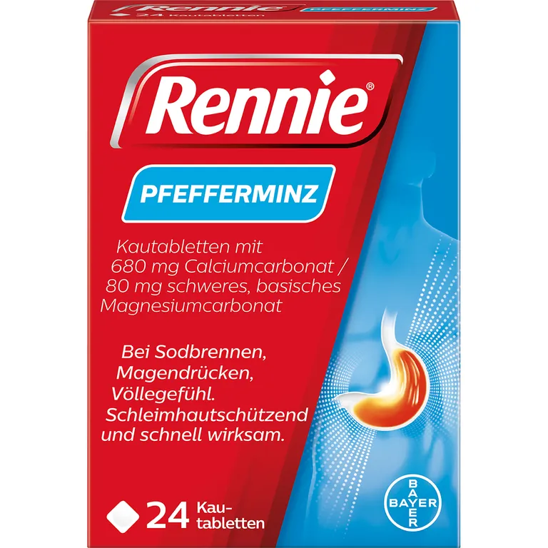 Rennie® Pfefferminz 24 viên - Thuốc kháng axit dạ dày