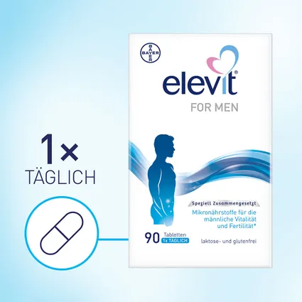 Elevit® For Men 90 viên -  Thực phẩm chức năng hỗ trợ sức khỏe sinh sản của nam giới