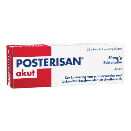 Posterisan® akut 50mg/g tuýp 25g - Thuốc điều trị trĩ cấp tính giúp giảm đau và ngứa vùng hậu môn