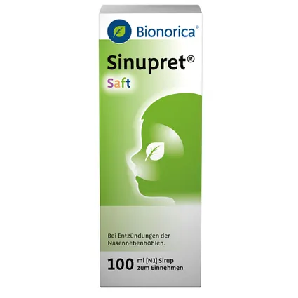 Sinupret® Saft 100 ml - Thuốc thảo dược điều trị viêm xoang dạng siro thích hợp cho trẻ em từ 2 tuổi trở lên.