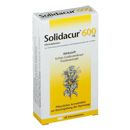 Solidacur 600 mg 20 viên - Thuốc thảo dược điều trị các bệnh viêm nhiễm đường tiết niệu, phòng ngừa sỏi tiết niệu và sỏi thận