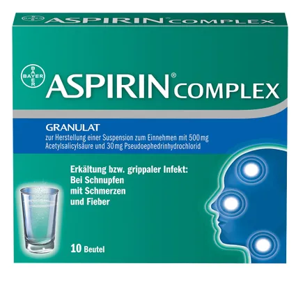 ASPIRIN® Complex Granulat 10 gói -  Thuốc điều trị cảm cúm, viêm xoang