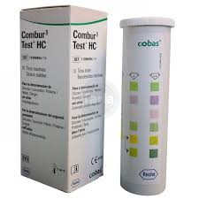 Combur 5 Test® HC 10 que thử - Kiểm tra nồng độ Glucose, bạch cầu, Nitrit, protein và máu trong nước tiểu.