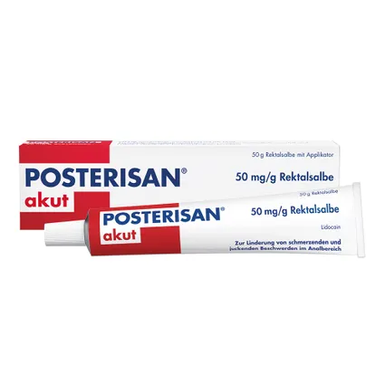 Posterisan® akut 50mg/g  tuýp 50g - Thuốc điều trị trĩ cấp tính giúp giảm đau và ngứa vùng hậu môn