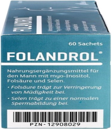 Folandrol®  60 gói - Sản phẩm hỗ trợ khả năng sinh sản nam giới