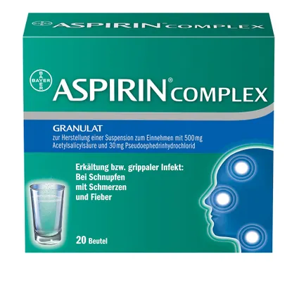 ASPIRIN® Complex Granulat 20 gói -  Thuốc điều trị cảm cúm, viêm xoang