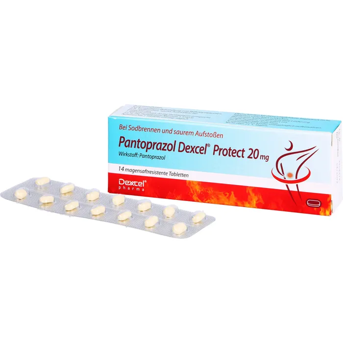 Pantoprazol Dexcel Protect 20 mg 14 viên - Thuốc điều trị các triệu chứng trào ngược axit dạ dày và ợ nóng