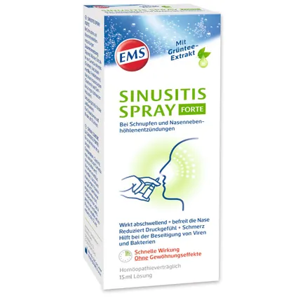 EMS Sinusitis Spray forte 15 ml - Sản phẩm xịt mũi hỗ trợ điều trị viêm xoang