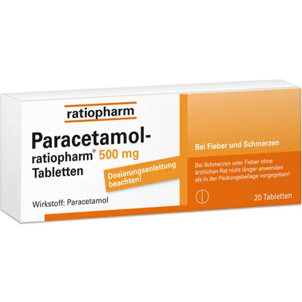 Paracetamol ratiopharm® 500mg 20 viên - Thuốc giảm đau , hạ sốt