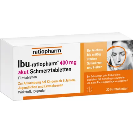 IBU-ratiopharm® 400 mg 20 viên - Thuốc giảm đau , hạ sốt , chống viêm