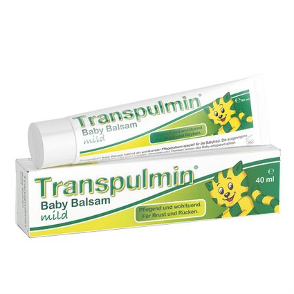 Transpulmin Baby Balsam mild 40 ml - Sản phẩm hỗ trợ điều trị cảm lạnh cho trẻ em từ 3 tháng tuổi trở lên