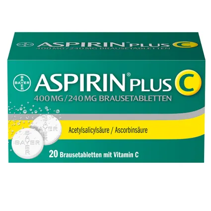 Aspirin® Plus C Brausetabletten 20 viên -  Thuốc giảm đau , hạ sốt , chống viêm và tăng cường miễn dịch