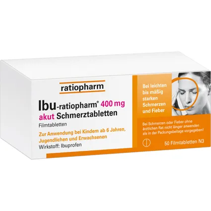 IBU-ratiopharm® 400 mg 50 viên - Thuốc giảm đau , hạ sốt , chống viêm