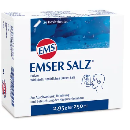 Emser® Salz 20 gói - Sản phẩm hỗ trợ dùng để rửa hoặc xông mũi