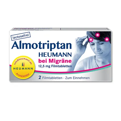 Almotriptan Heumann 12,5 mg 2 viên - Thuốc điều trị đau nửa đầu cấp tính