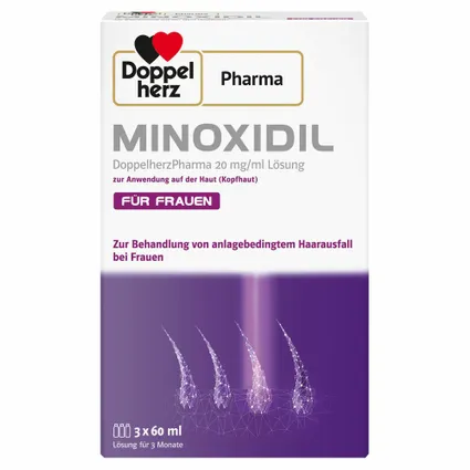 MINOXIDIL DoppelherzPharma 20 mg/ml 3 gói - Điều trị rụng tóc cho phụ nữ