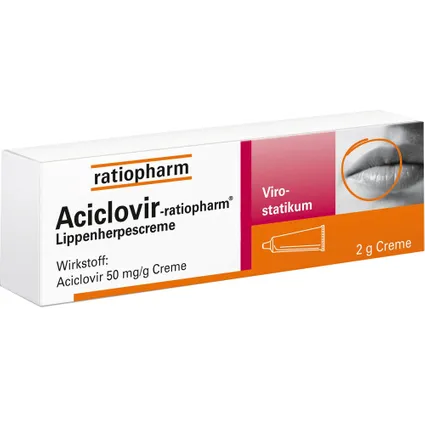 Aciclovir-ratiopharm® 2g - kem bôi điều trị herpes môi