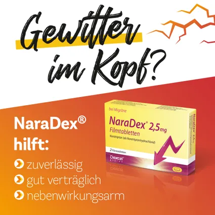 NaraDex® 2,5 mg 2 viên - Thuốc điều trị đau nửa đầu