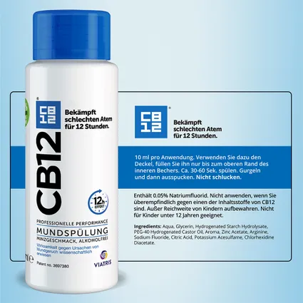 CB12 Mundspülung 250 ml - Dung dịch súc miệng giúp giảm hôi miệng