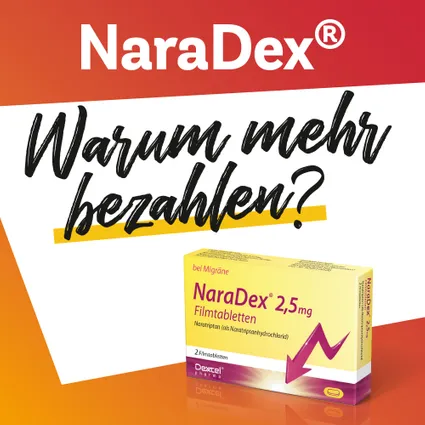 NaraDex® 2,5 mg 2 viên - Thuốc điều trị đau nửa đầu