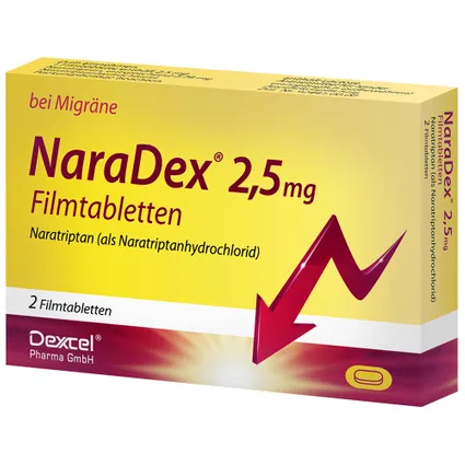 NaraDex® 2,5 mg 2 viên - Thuốc điều trị đau nửa đầu