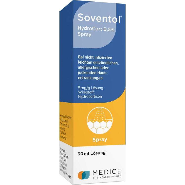 Soventol HydroCort 0,5% Spray - Thuốc xịt giảm ngữa và viêm da nhẹ