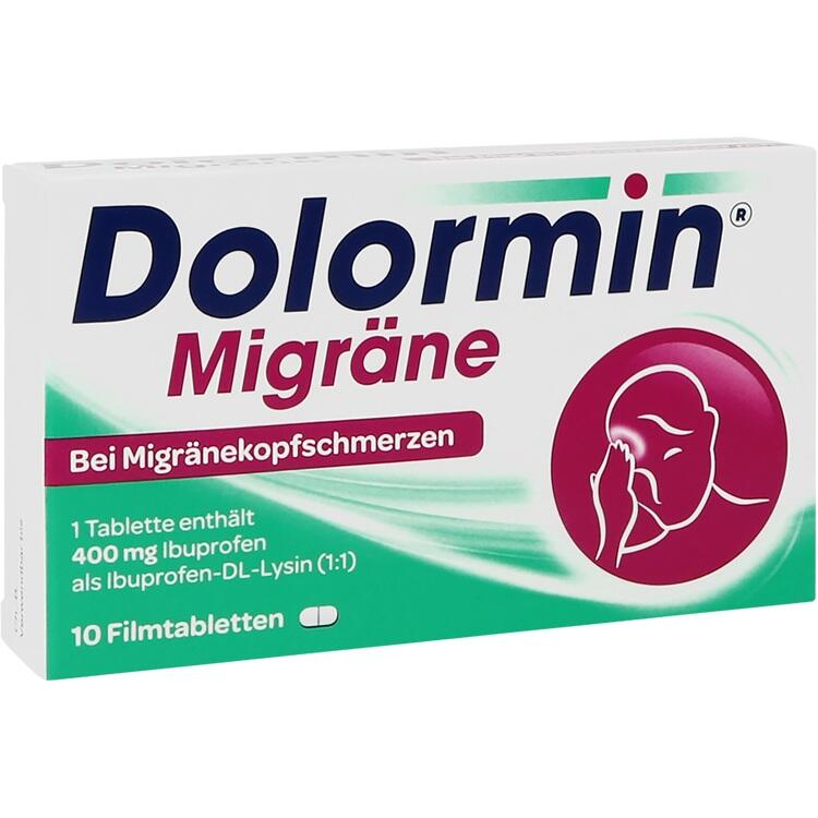 Dolormin Migraine 400 mg Ibuprofen - Thuốc đau nửa đầu người lớn và trẻ từ 6 tuổi