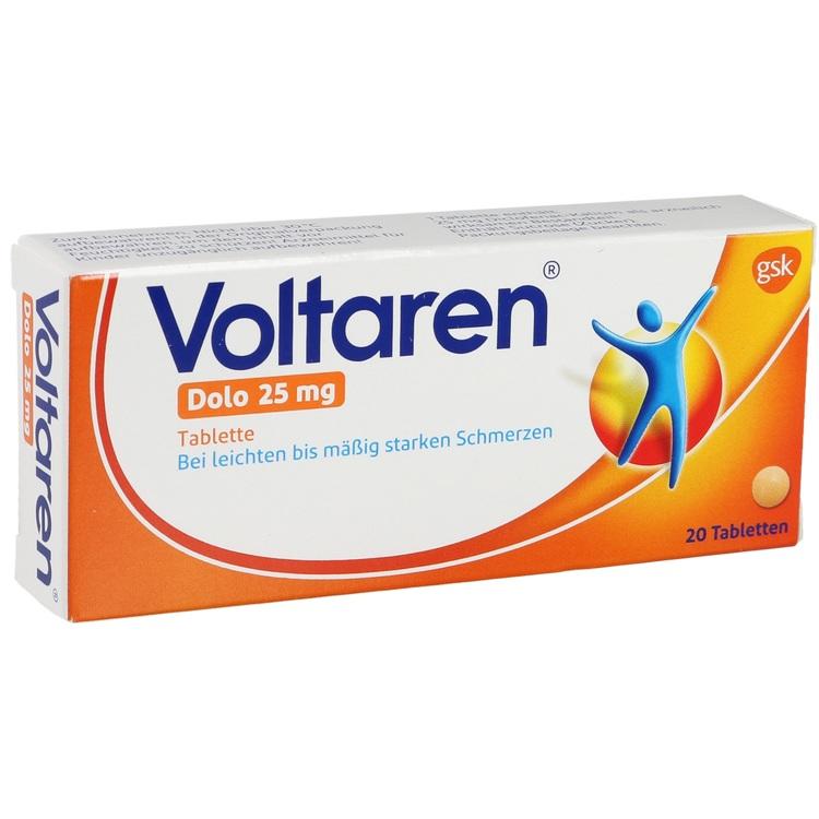 Voltaren Dolo 25mg - Thuốc đau cơ, đau lưng, đau đầu, đau răng, đau kinh nguyệt