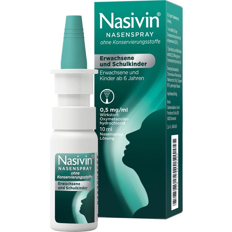 Nasivin® Nasenspray o. K. Erwachsene - Thuốc xịt mũi dành cho người lớn và trẻ em từ 6 tuổi trở lên