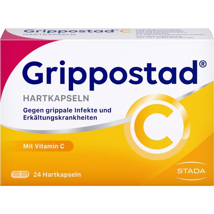 Grippostad C® - Thuốc trị đau đầu, đau nhức cơ thể, sổ mũi, ho khan, hạ sốt
