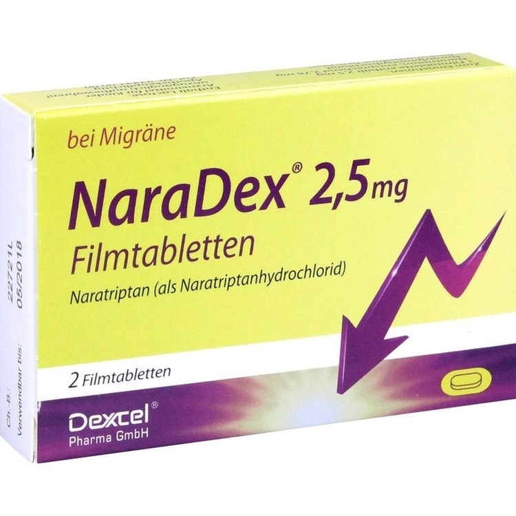 NaraDex® 2,5 mg - Thuốc điều trị đau nửa đầu