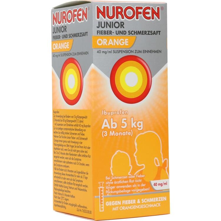 NUROFEN® Junior Orange - Siro giảm đau, hạ sốt dành cho trẻ từ 3 tháng tuổi trở lên