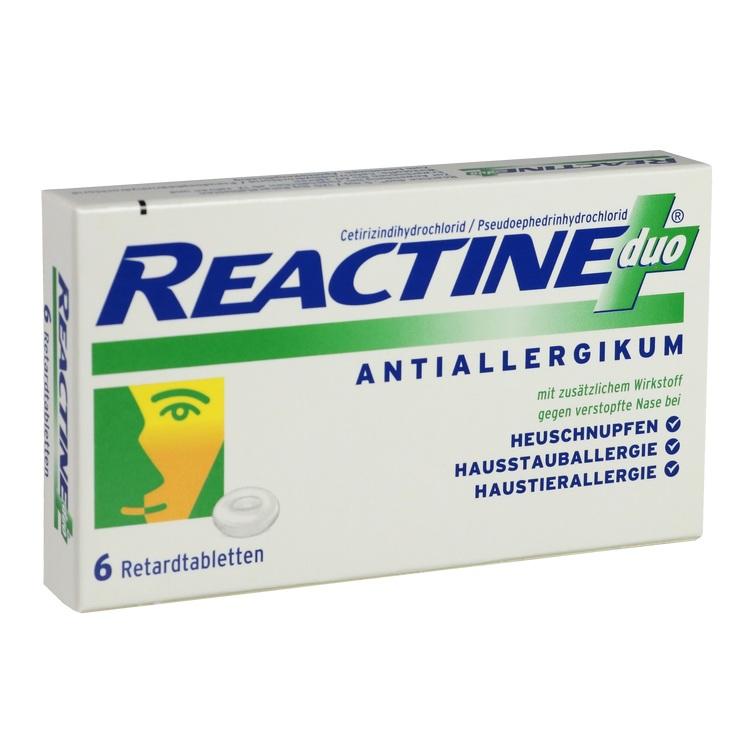 Reactine® Duo 6 - Thuốc viêm mũi dị ứng kèm nghẹt mũi cho người từ 12 tuổi và dưới 60 tuổi