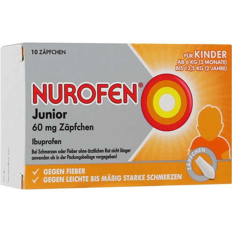 NUROFEN® Junior 60 mg Zäpfchen - Thuốc đạn giúp giảm đau, hạ sốt dành cho trẻ em từ 3 tháng đến 2 tuổi