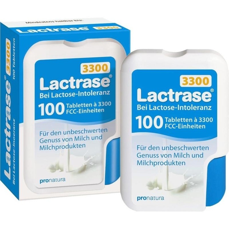 Lactrase® 3300 100 viên nén - Thực phẩm bổ sung enzyme lactase cho người có nhu cầu thấp hoặc người mới bắt đầu không dung nạp lactose