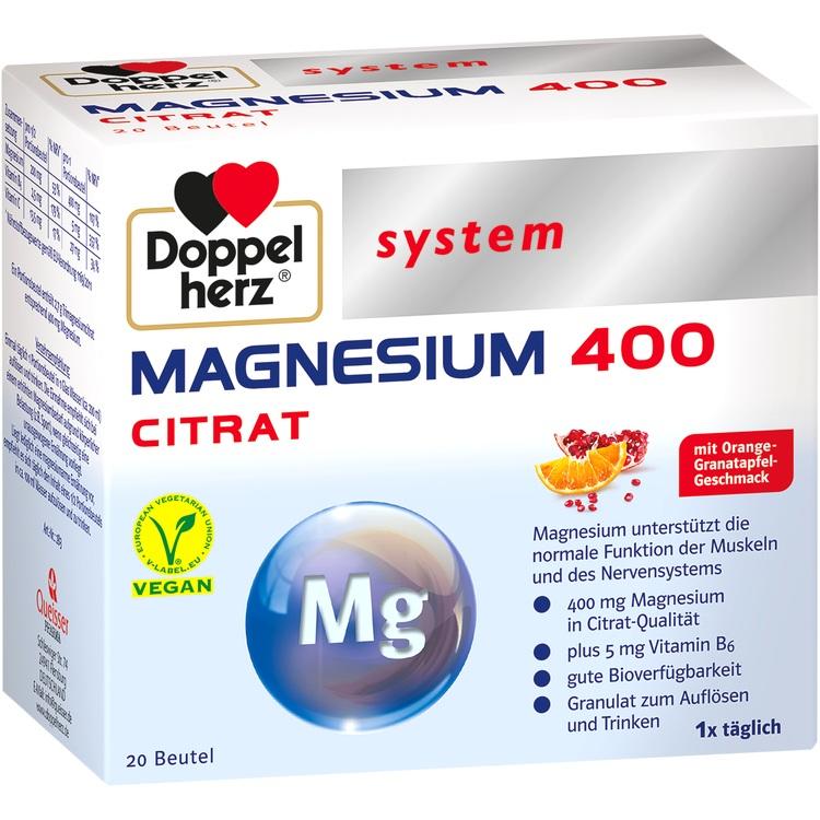 Doppelherz® system MAGNESIUM 400 CITRAT - Hỗ trợ sức khỏe cơ bắp và hệ thần kinh