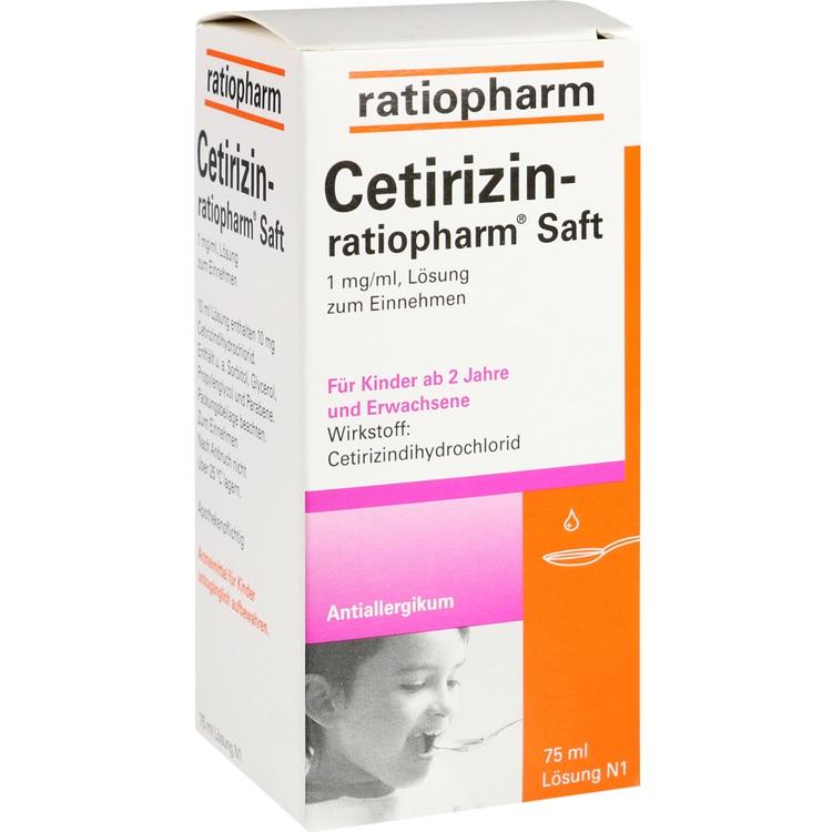 Cetirizin-ratiopharm® Saft - Giảm ngứa, chảy nước mắt, viêm mũi cho người lớn và trẻ em từ 2 tuổi