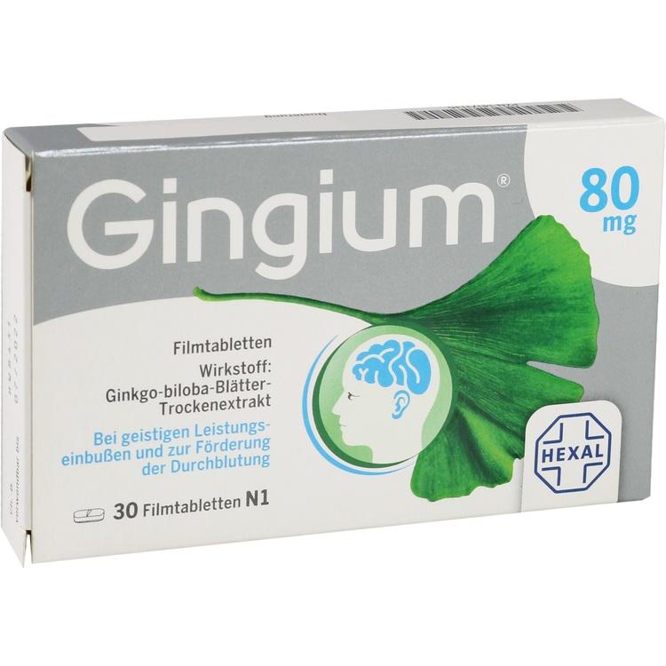 Gingium® 80 mg - Thuốc tăng cường trí nhớ, bảo vệ thần kinh