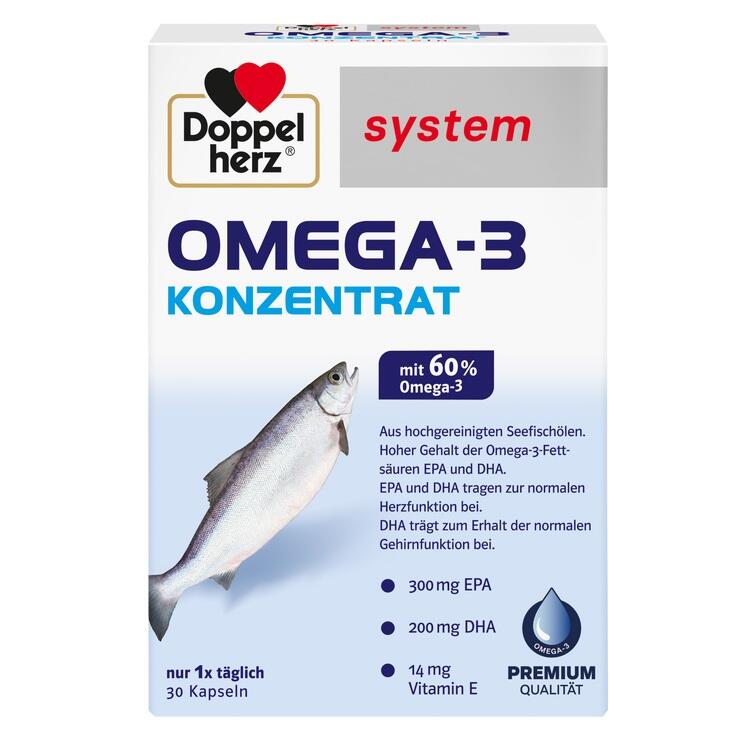 Doppelherz® OMEGA-3 Konzentrat - Hỗ trợ sức khoẻ tim mạch và não bộ