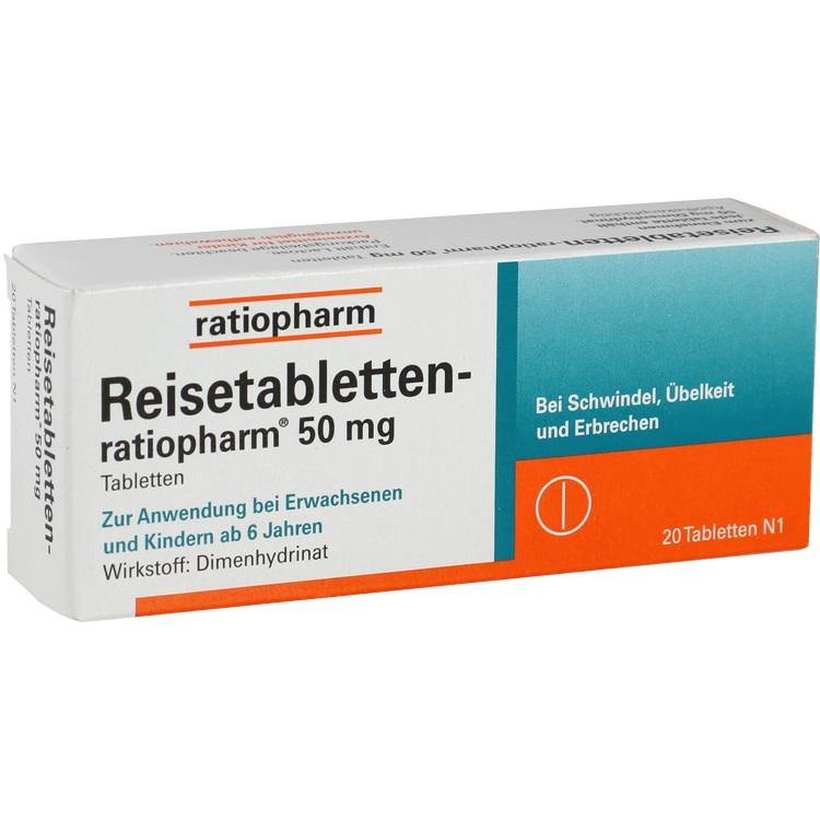 Reisetabletten-ratiopharm® 50 mg - Thuốc phòng ngừa và giảm triệu chứng buồn nôn